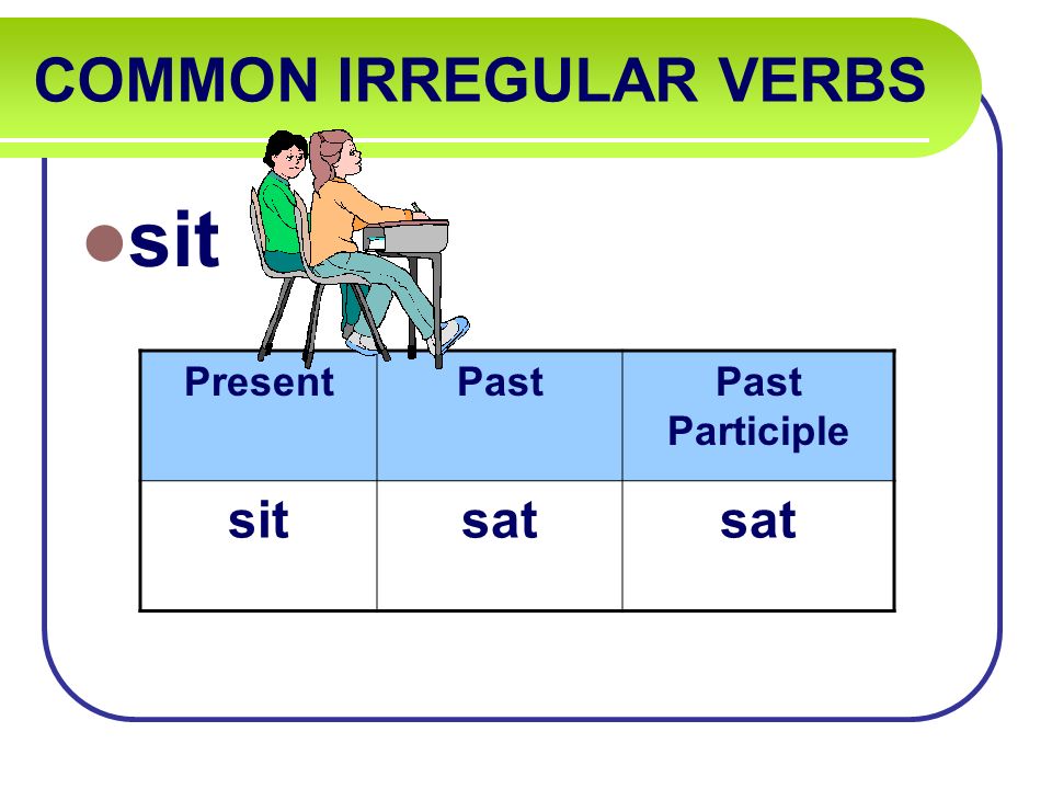 Глаголы в past participle. Sit past simple форма. Глагол sit в past simple. Sit present simple. Глагол to sit.