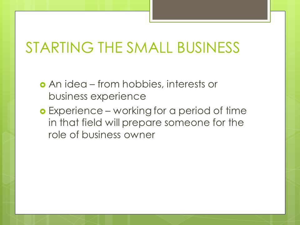 managing a small business describe the characteristics of small