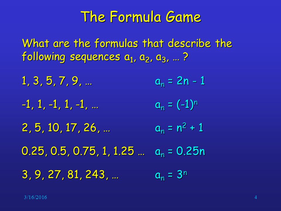 3 16 161 And Now For Sequences 3 16 162 Sequences Sequences Represent Ordered Lists Of Elements A Sequence Is Defined As A Function From A Subset Ppt Download