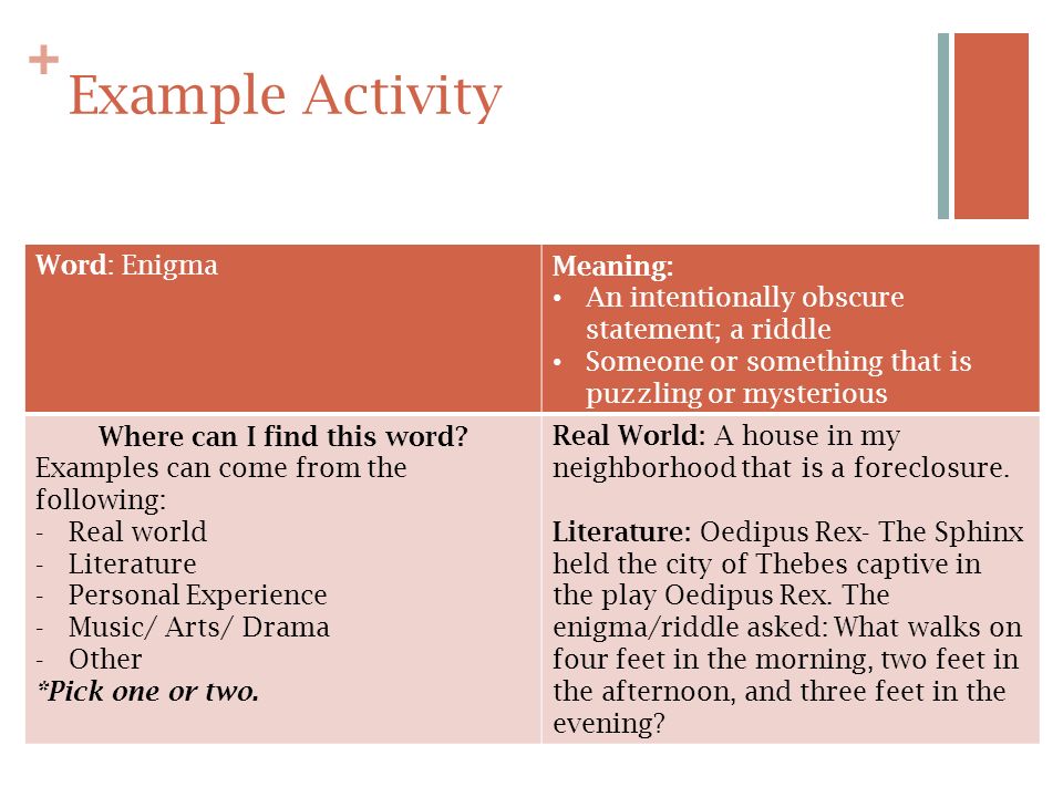 vocabulary unit learning objective students will be able to