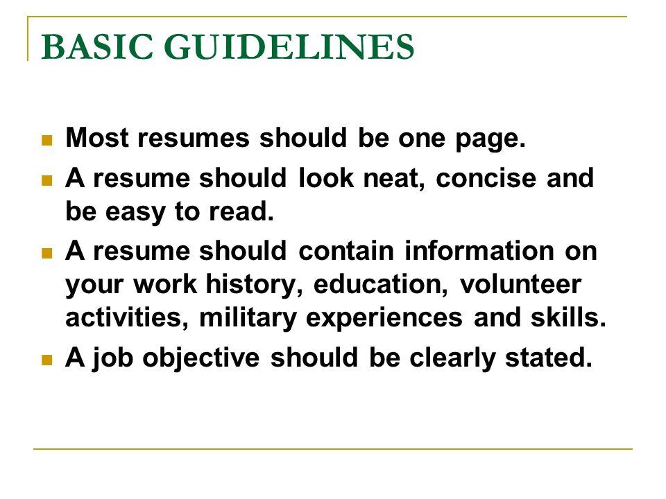 What A Resume Should Contain a resume should include Basic Guidelines Most Resumes Should Be One Page What A Resume Should Contain resume examples templates best disney cover letter sample disney Basic Guidelines Most Resumes Should Be One Page