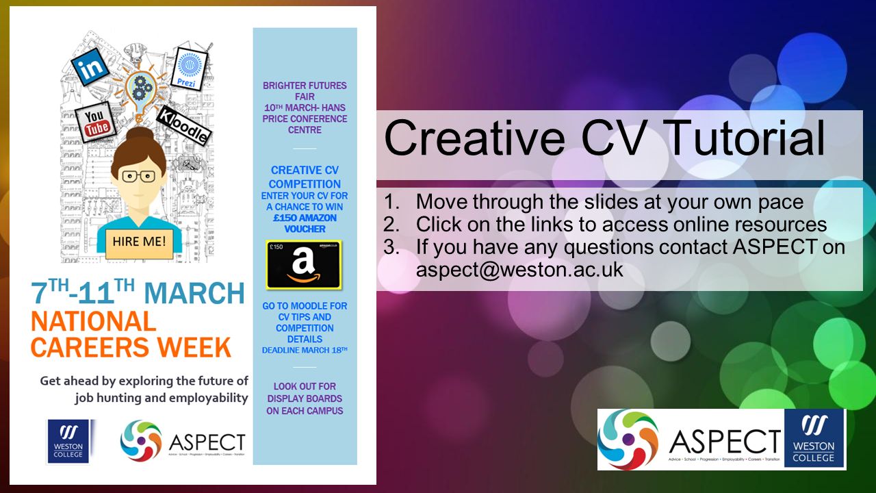 creative cv tutorial 1 move through the slides at your own pace 2