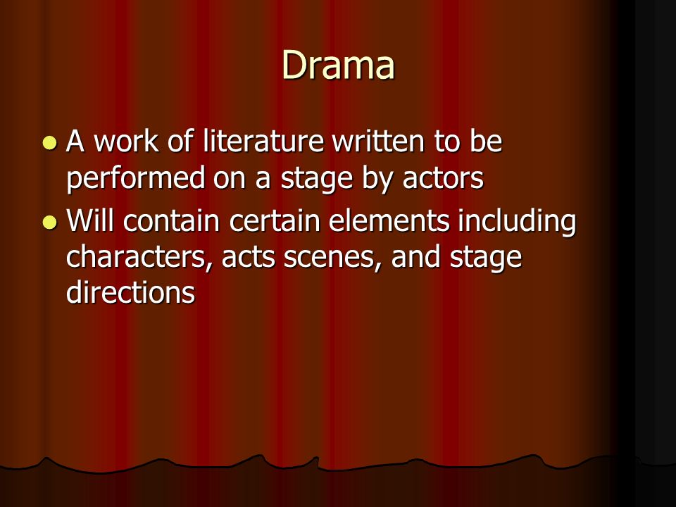 four types of drama what is drama in literature