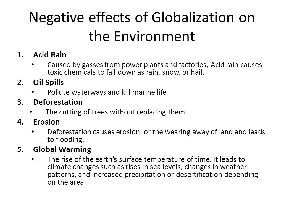 Globalization: Social and Environmental Issues. Social problems 1 ...