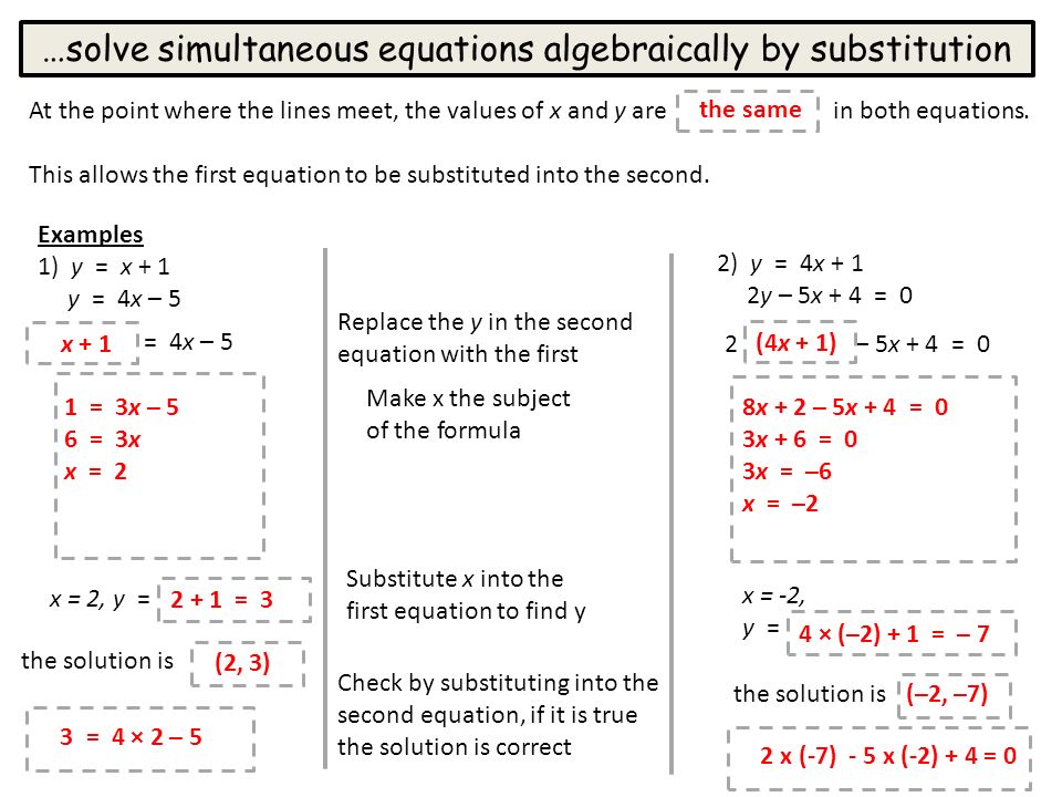 Simultaneous Equations Applying Algebraic Skills To Linear Equations I Can Solve Simultaneous Equations Graphically Solve Simultaneous Equations Algebraically Ppt Download