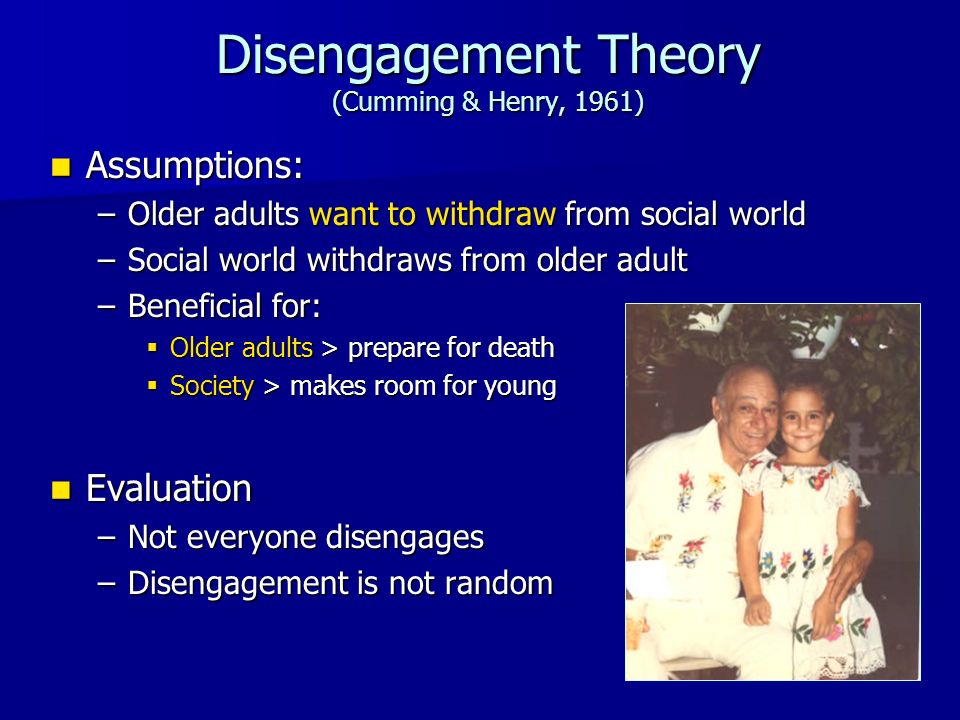 cummings and henry disengagement theory