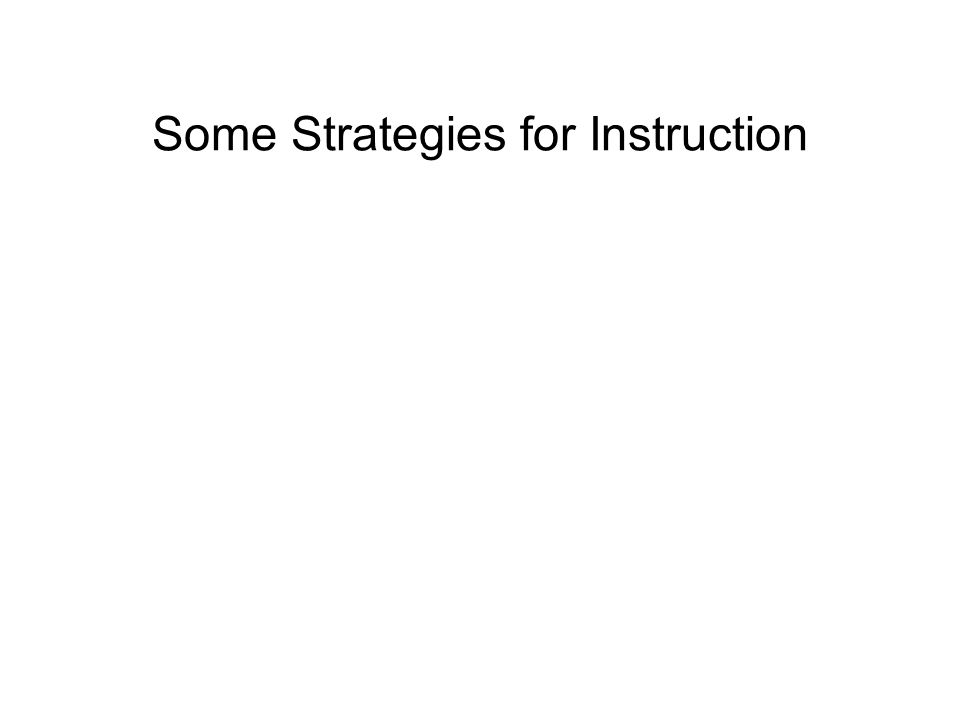 Some Strategies for Instruction Try to build on students’ understanding of state- function concept.