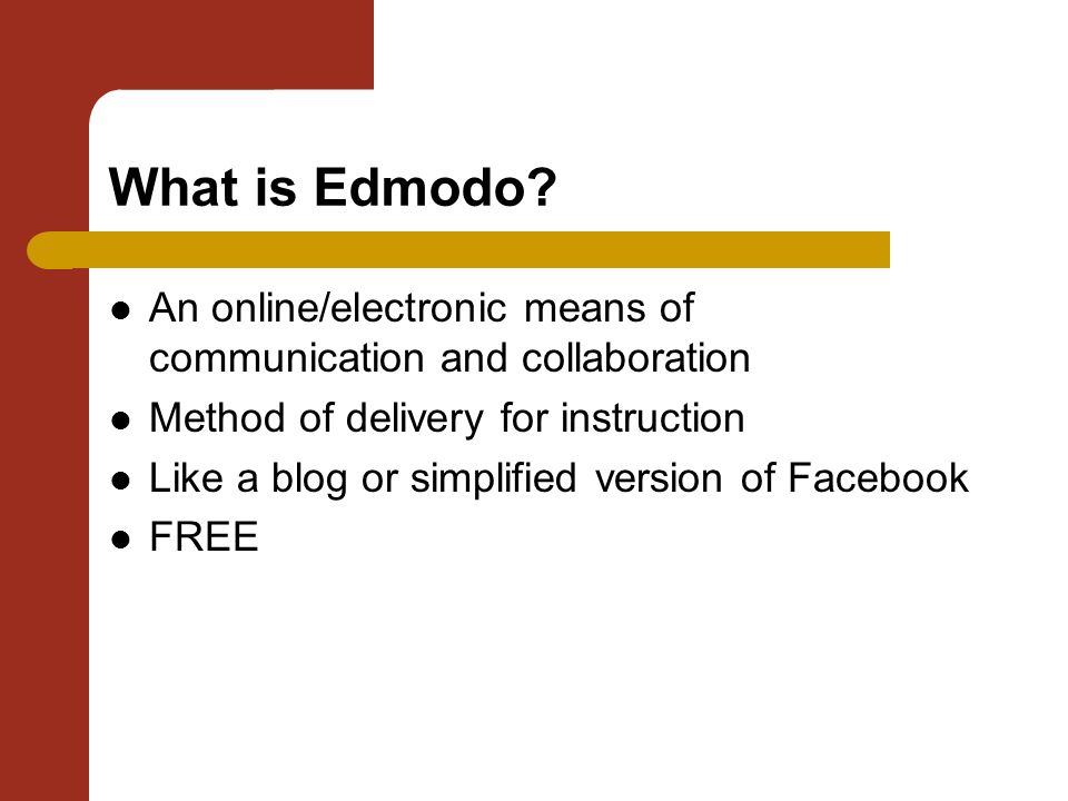 What is Edmodo.