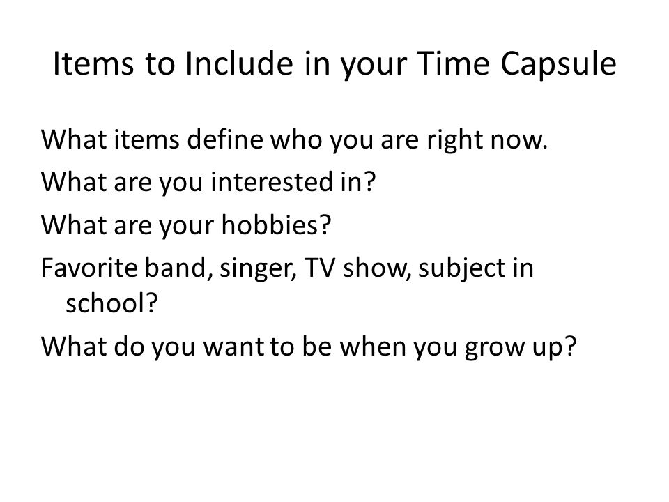 define time capsule
