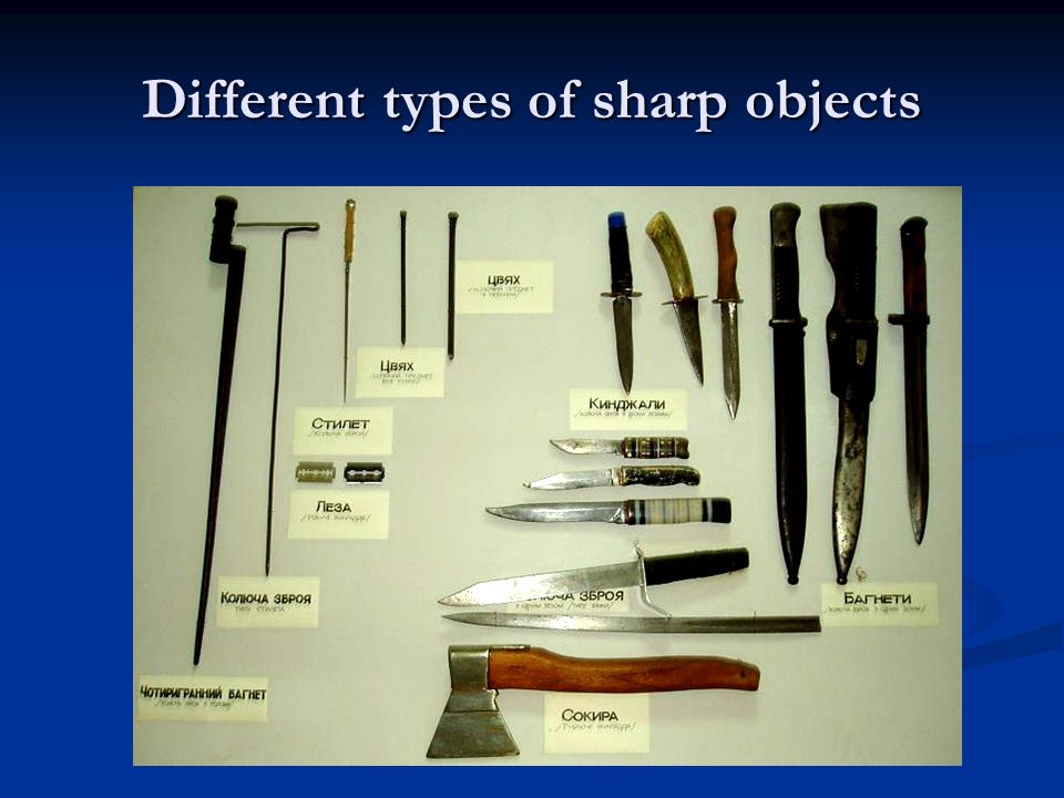 Injuries caused by sharp objects lecture 6 associative professor v