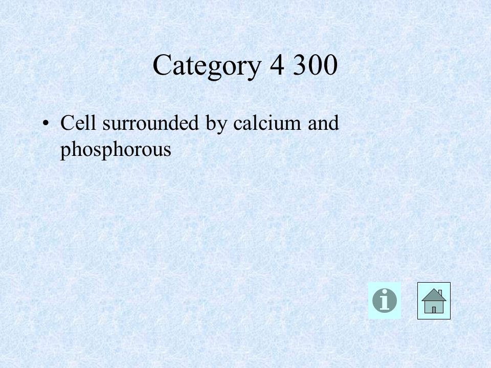 Category Cell surrounded by calcium and phosphorous