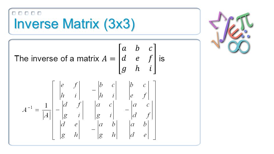 investing matrices 3x3