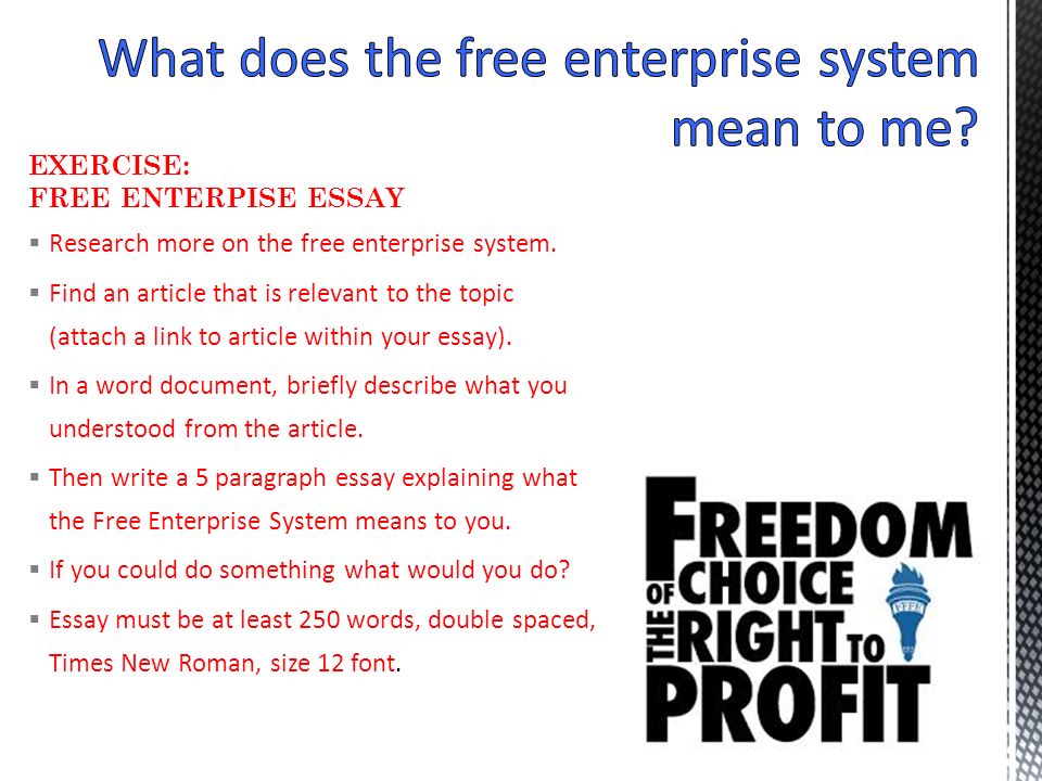 free enterprise essay