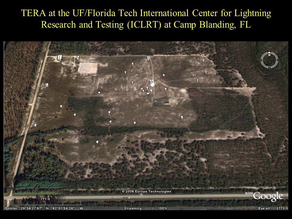 TERA at the UF/Florida Tech International Center for Lightning Research and Testing (ICLRT) at Camp Blanding, FL