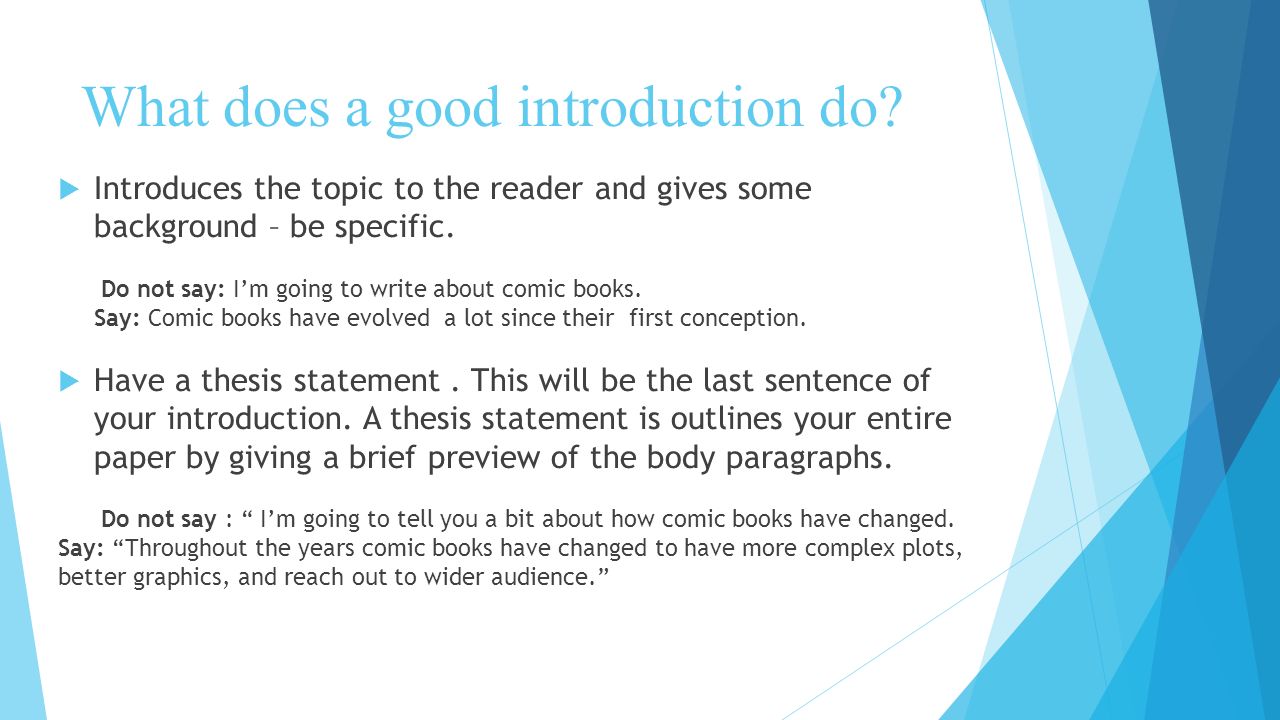 Introductions In an Expository Essay. What does a good