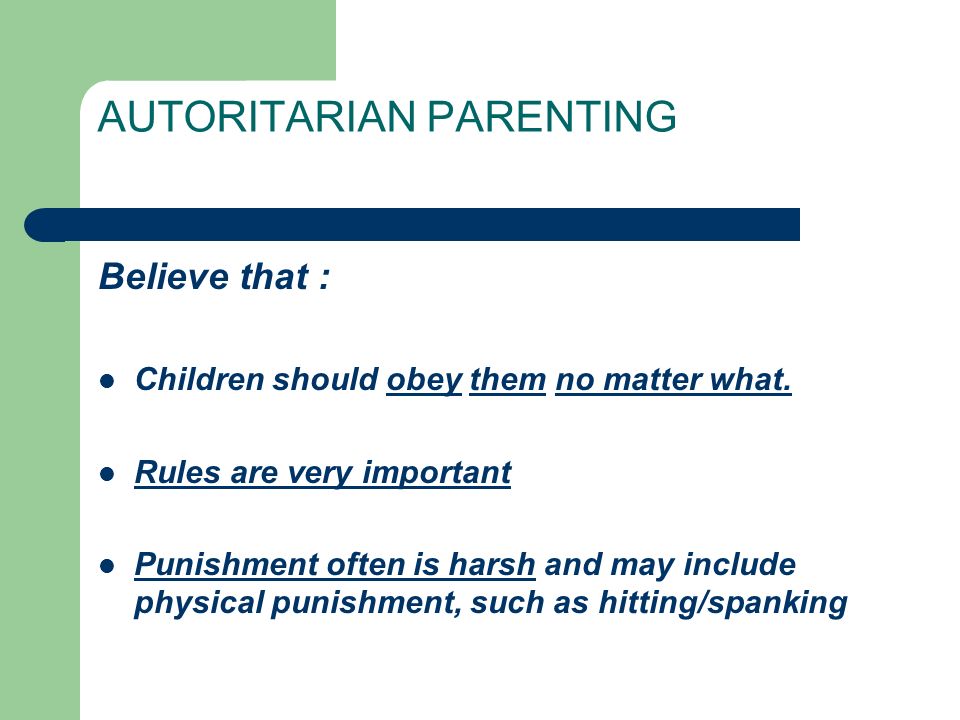 parenting styles assignment