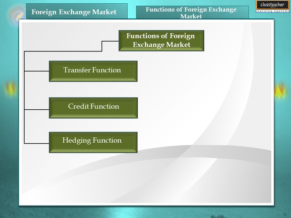 Functions Of Foreign Exchange Market Transfer Function Credit - 