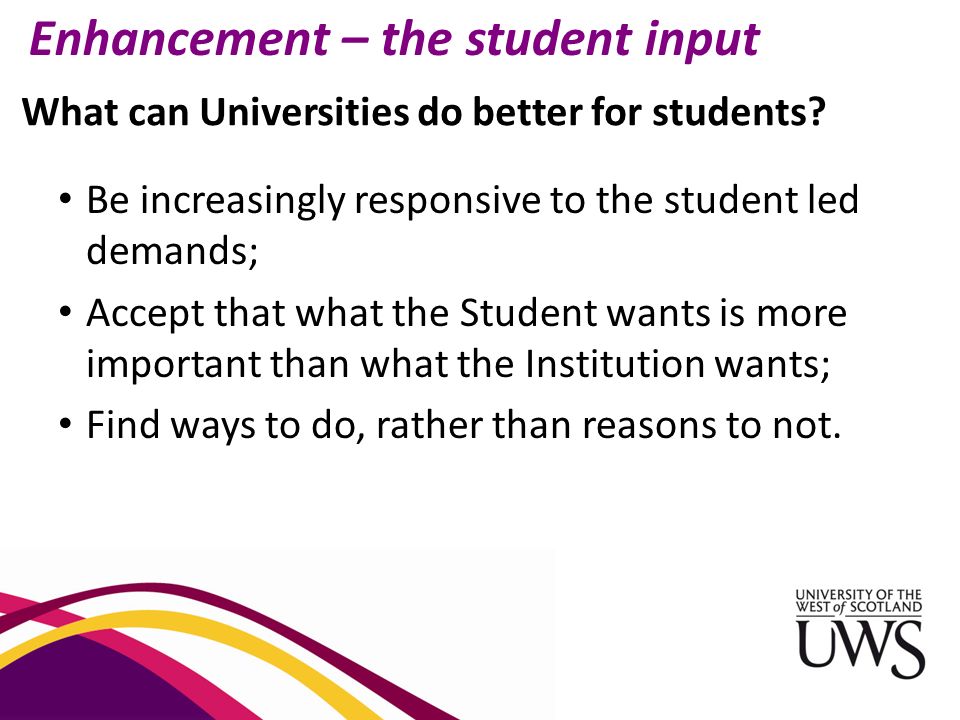 What can Universities do better for students.