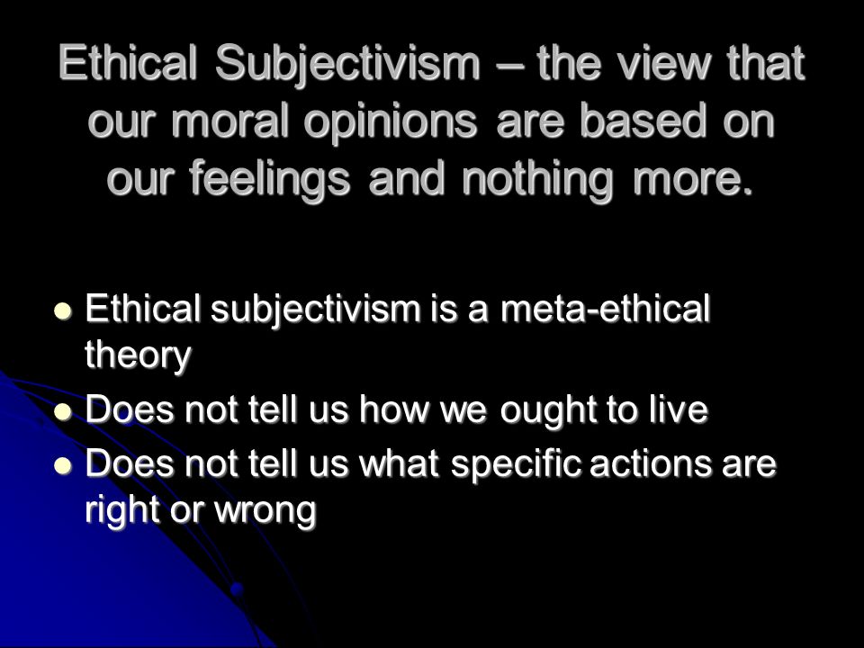 how are ethical subjectivism and simple subjectivism related