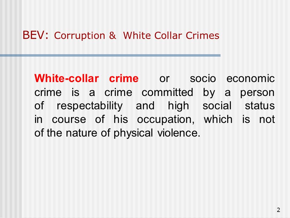 The Abuse of Corporate and Government Power White-Collar Crime 