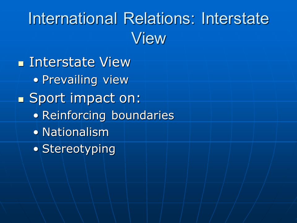 role of sports in international relations