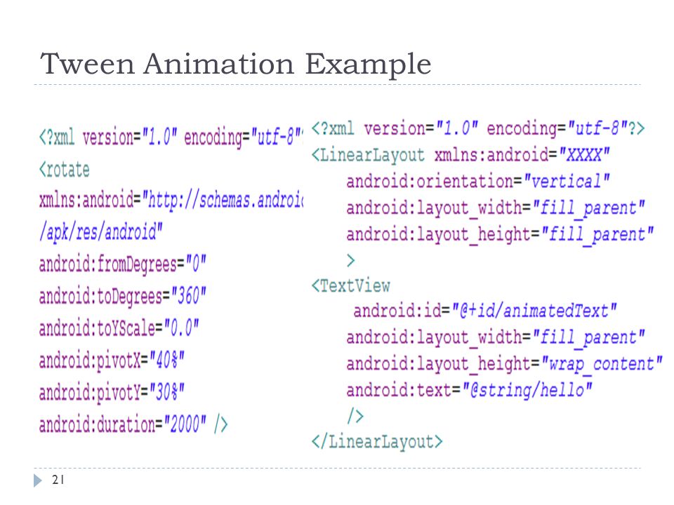 Tween Animation Example 21