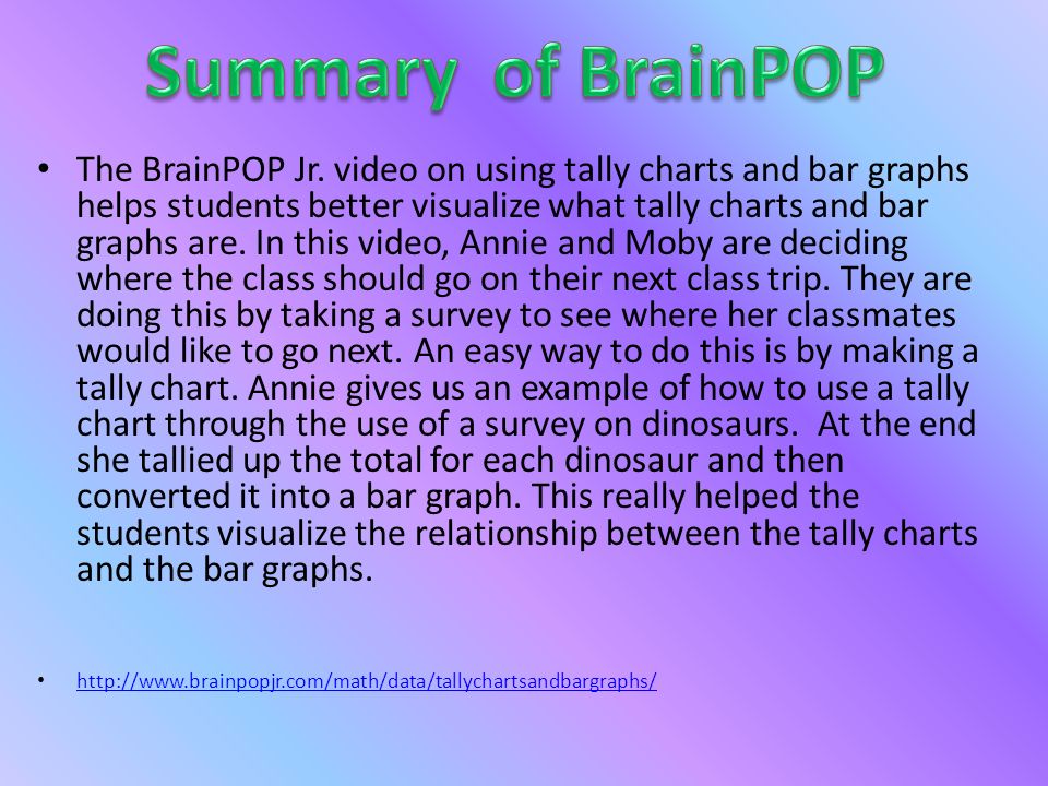 Brainpop Jr Tally Charts And Bar Graphs
