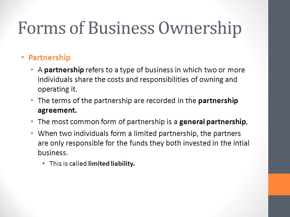 Unit 1 Introduction To Business Forms Of Business Ownership Ppt Download