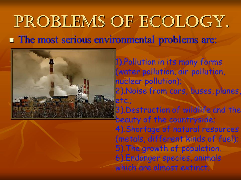 The problem of ecology (презентация)