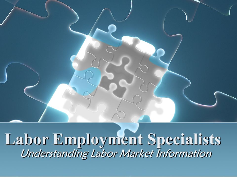 Labor Employment Specialists Understanding Labor Market Information