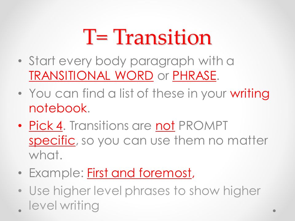 list of paragraph transitions