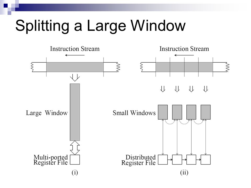 Splitting a Large Window