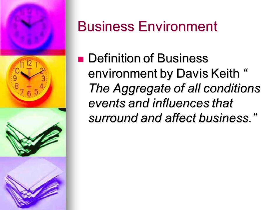 the meaning of business environment