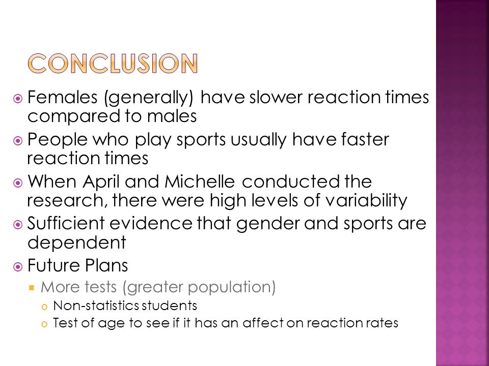 how does gender affect reaction time