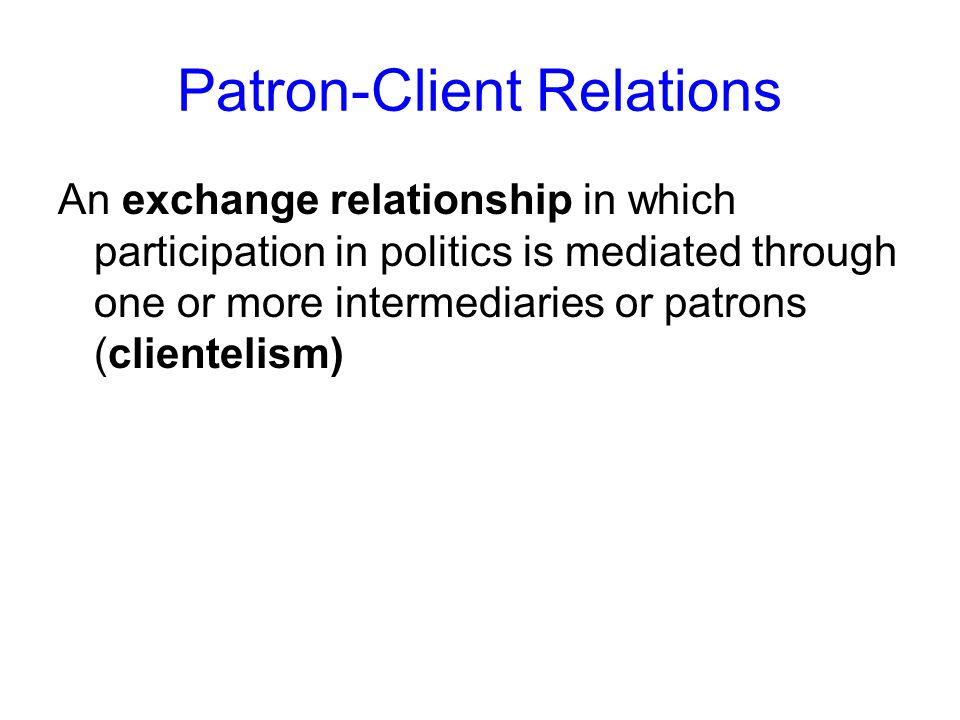 patron client relationship definition