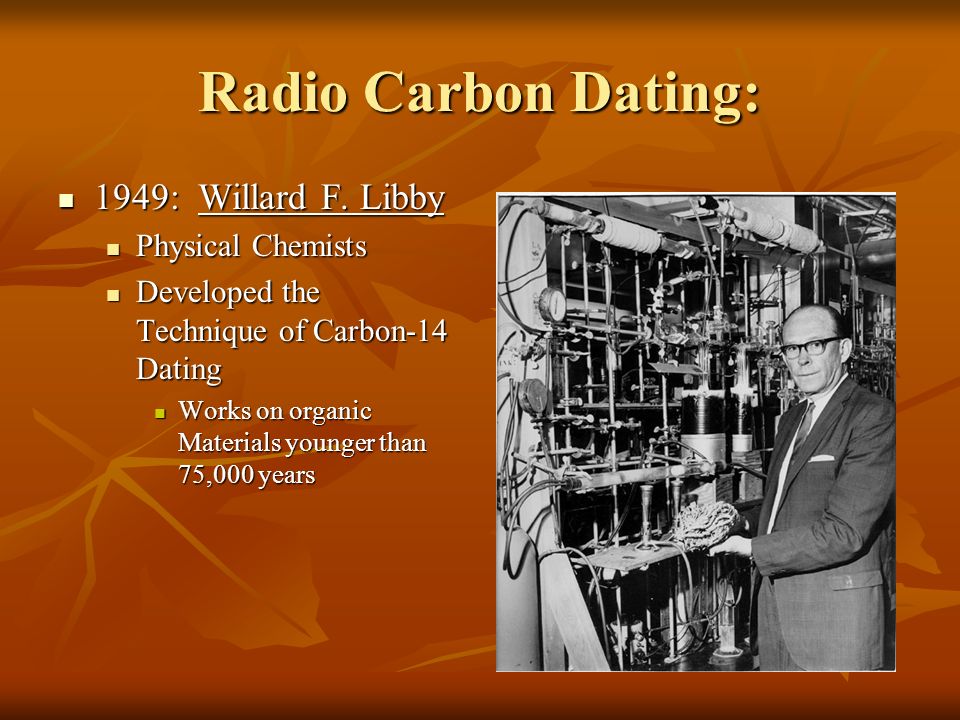Willard f Libby radio karbon datingunder 18 homofile dating apps