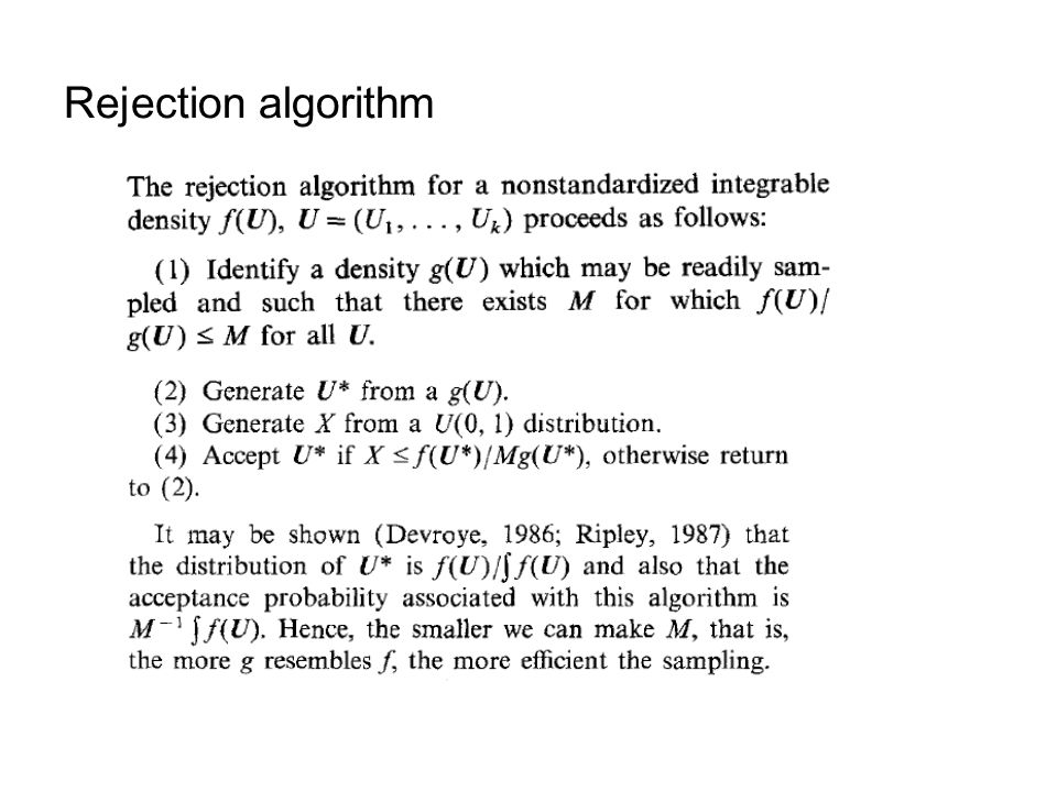 Rejection algorithm