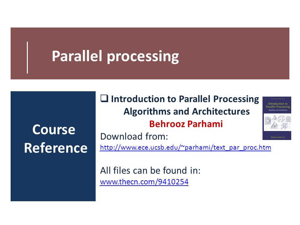 introduction to parallel processing algorithms and architectures behrooz parhami