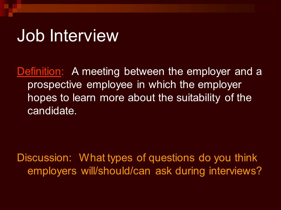 What Is Job Interview