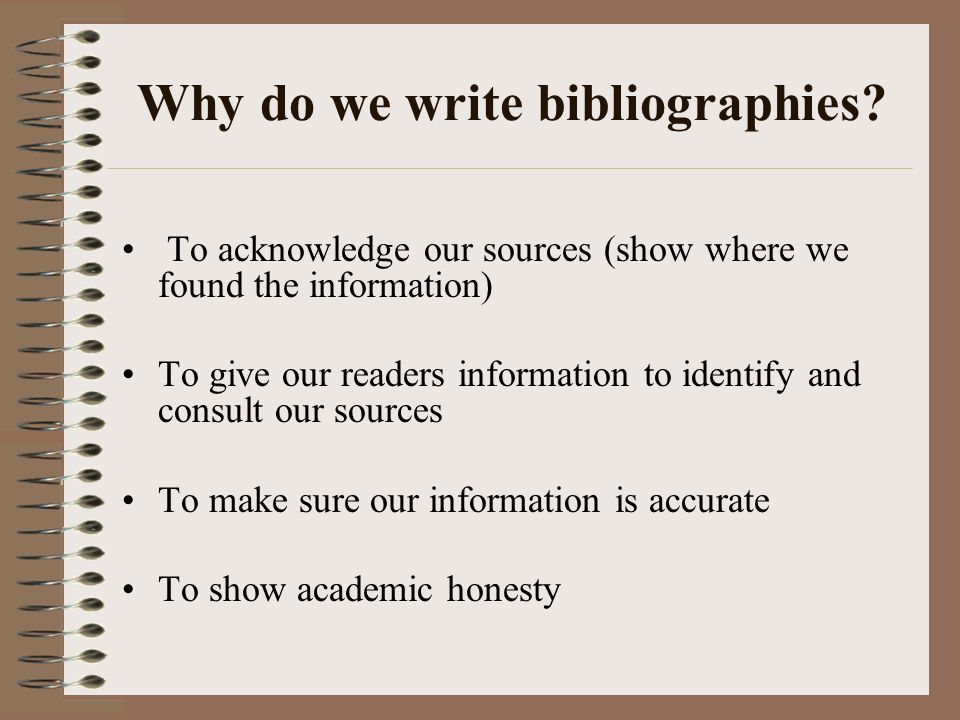 how to do a proper bibliography