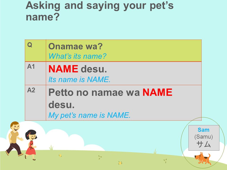 How to Say 'MY NAME IS' in Japanese?