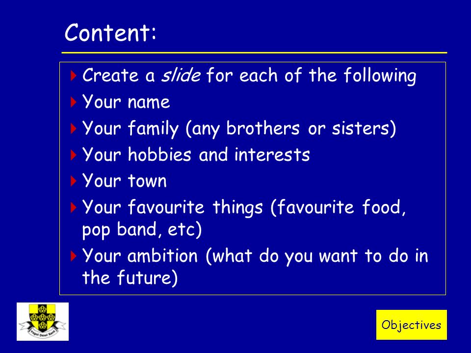 all about me year 7 powerpoint objectives content create a