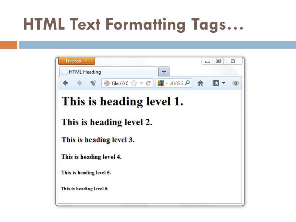 CHAPTER TWO HTML TAGS. 1.Basic HTML Tags 1.1 HTML: Hypertext Markup ...