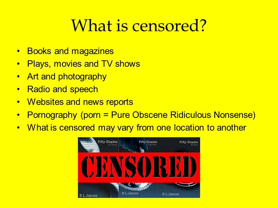 What is censored.