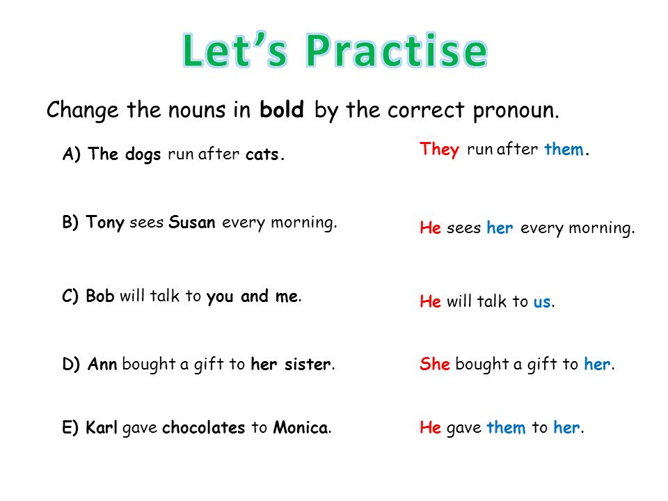 Correct на русском языке. Correct pronouns. Noun pronoun. Replace the Noun with a subject pronoun. Replace with the pronouns..
