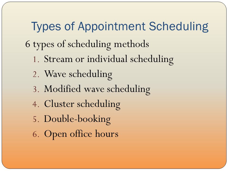 unit 4 scheduling and patient reception appointment books medical appointment scheduling