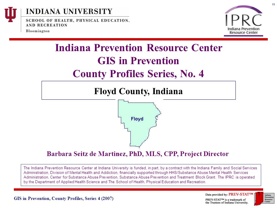 GIS in Prevention, County Profiles, Series 4 (2007) 3.
