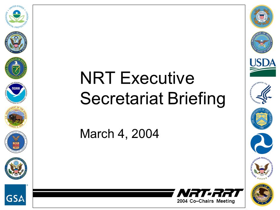 2004 Co–Chairs Meeting NRT Executive Secretariat Briefing March 4, 2004