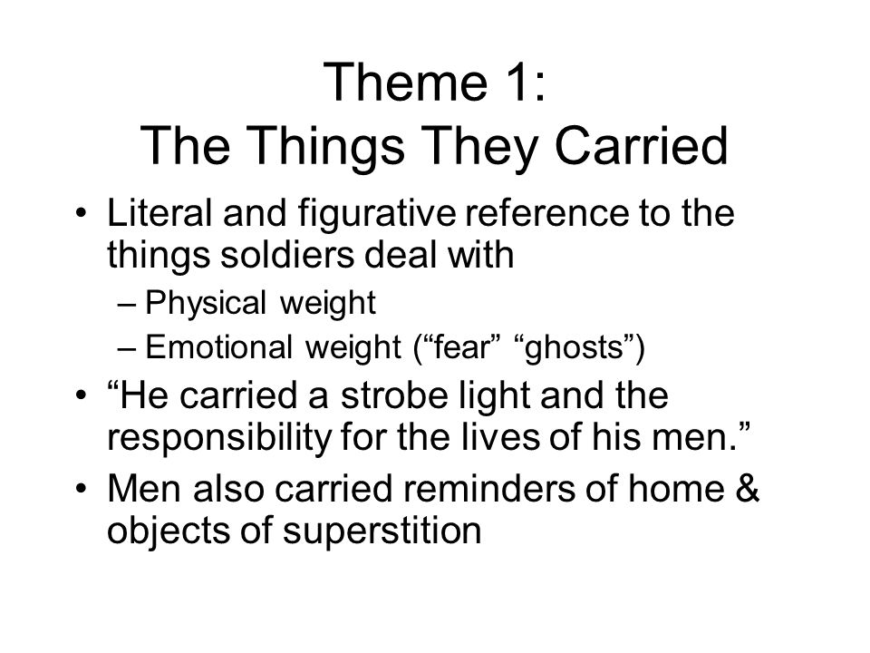 the things they carried themes