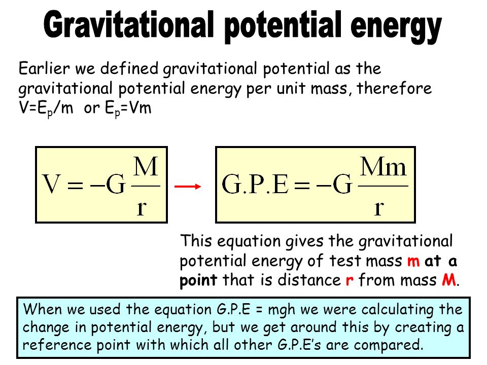Gravitational potential energy unit